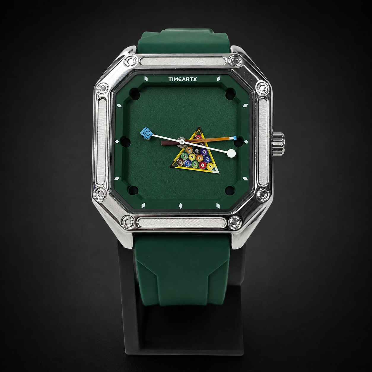 TIMEARTX Pool Table Watch Green front view